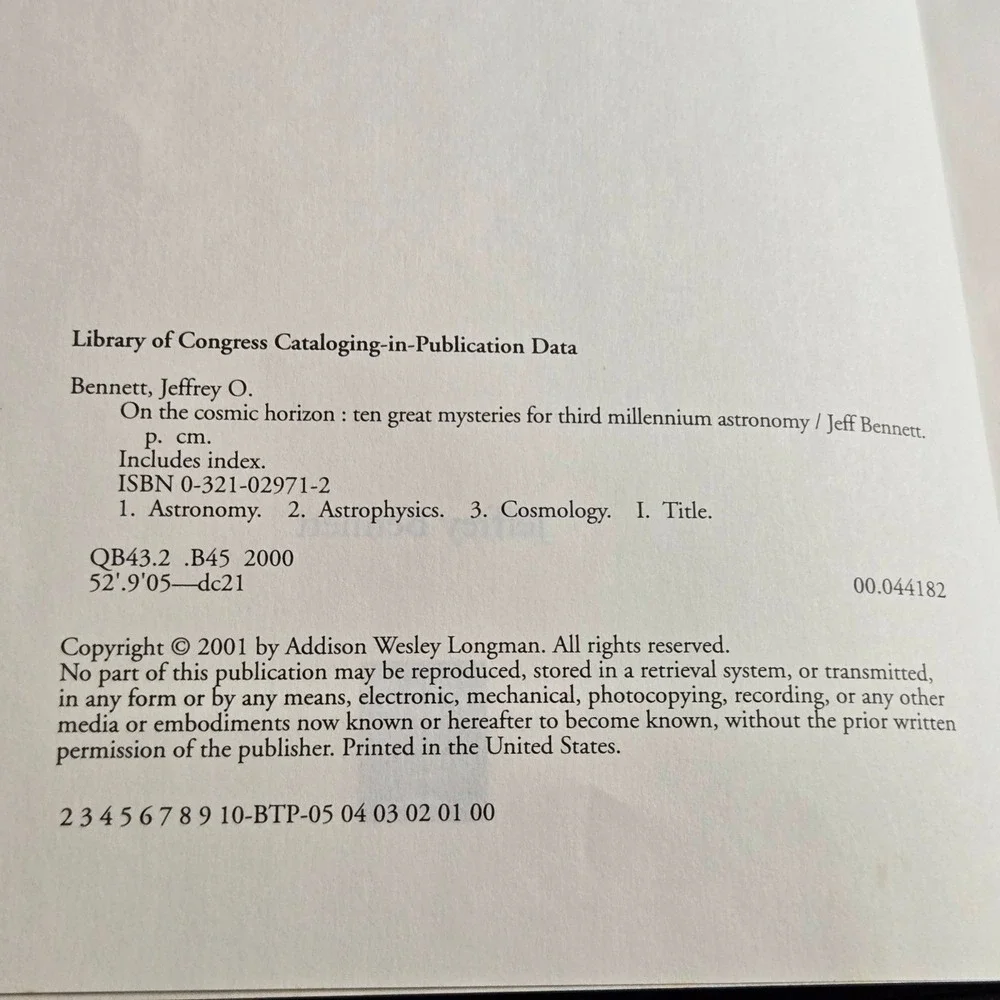 Addison Wesley Longman cosmic horizon